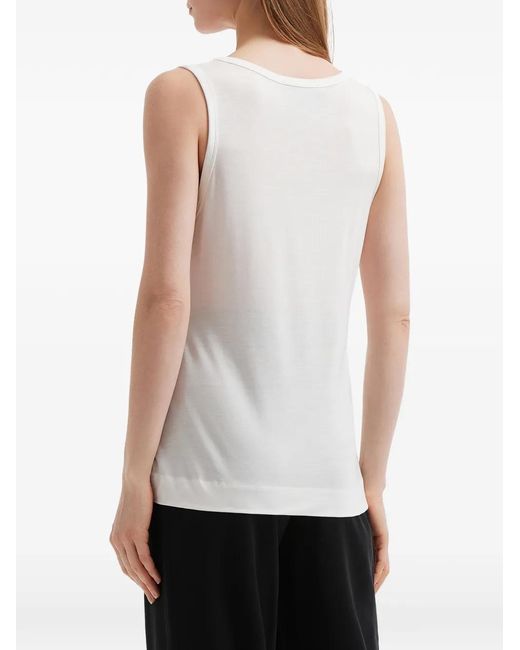 Simone Rocha White Tie-Detail Tank Top