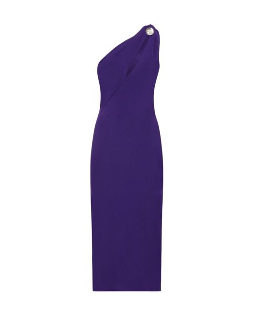 Galvan Purple Sleeveless Dress