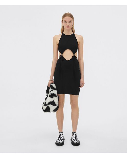 Bottega Veneta Black Cut-Out Detailed Mini Dress