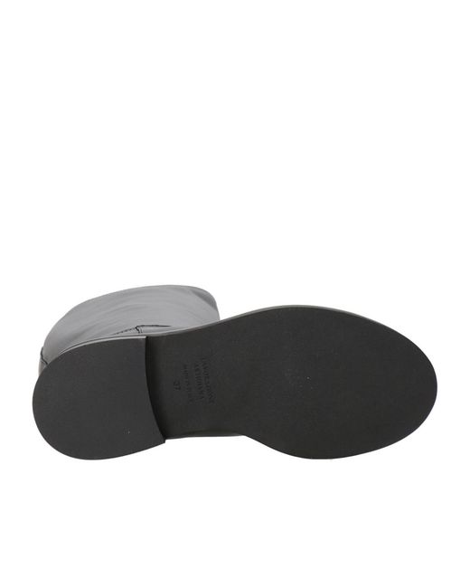 Via Roma 15 Black Round-Toe Ankle Boots