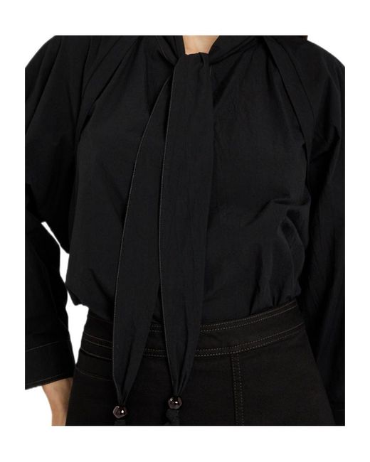 Lemaire Blue Scarf Effect Shirt