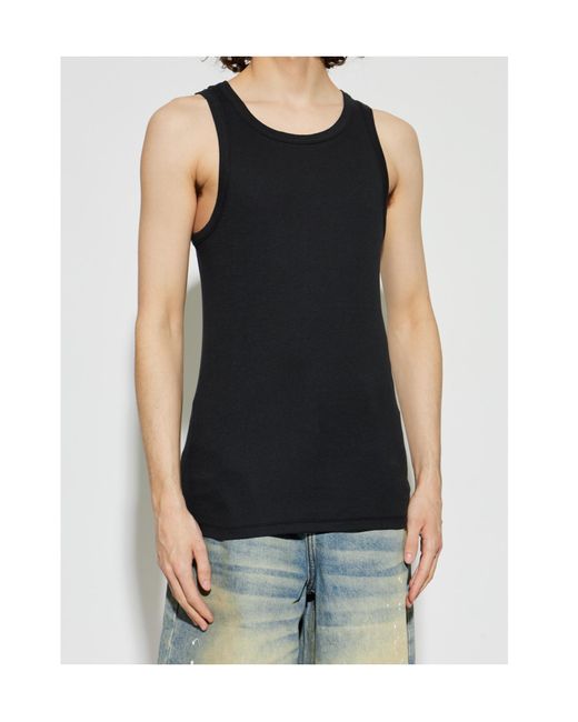 M I S B H V Black M Tank Top for men