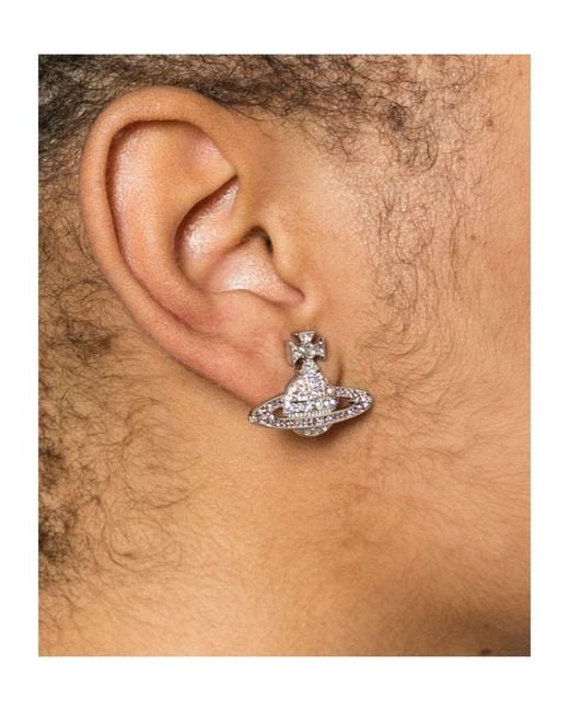 Vivienne Westwood White Ball Earrings