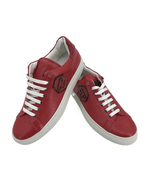 Philipp Plein Red Logo Details Casual Sports Shoes for men