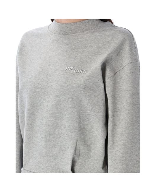 The Attico Gray Light American Mini Dress