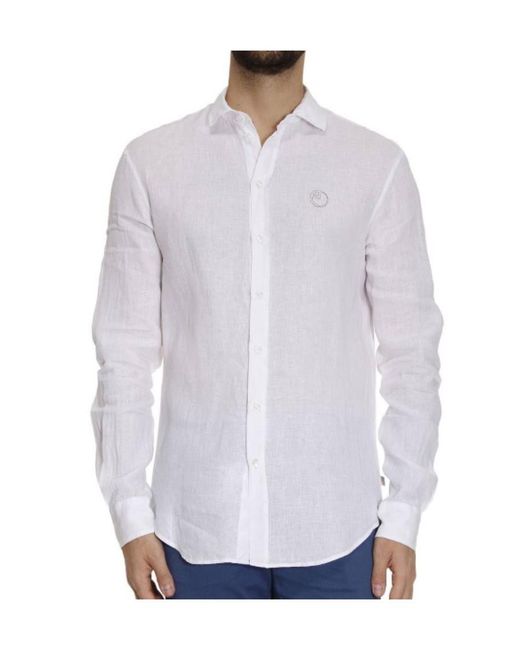 Armani Collezioni White Long-Sleeved Shirt for men