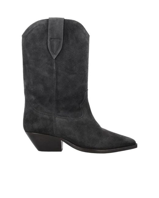 Isabel Marant Black Mid Heel Western Boots