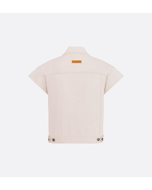 Dior White Jacket With Cap Sleeves