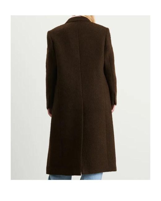 DUNST Brown Boucle 3-Button Coat
