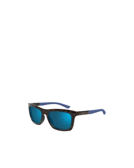 Gucci Blue Eyewear Square Frame Sunglasses for men