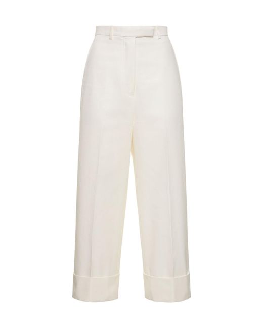 Thom Browne White Straight Casual Pants