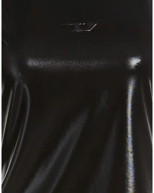 DIESEL Black Solid Color Stretchy Sleeveless Top