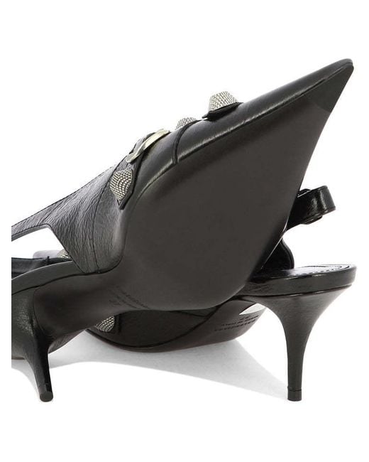 Balenciaga Black Cagole Slingback Pumps