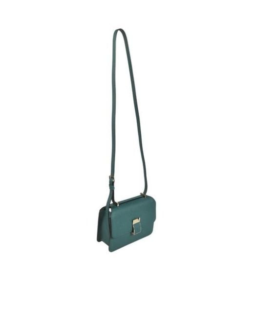 Valextra Blue Nolo Mini Crossbody Bag