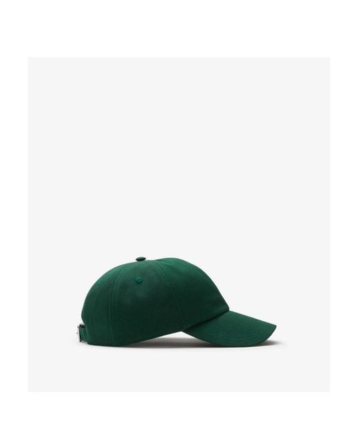 Burberry Green Logo Embroidered Baseball Cap for men