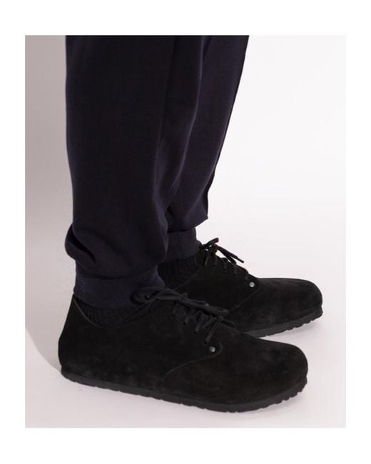 Birkenstock Black Maine Lace-Up Smart-Casual Shoes for men