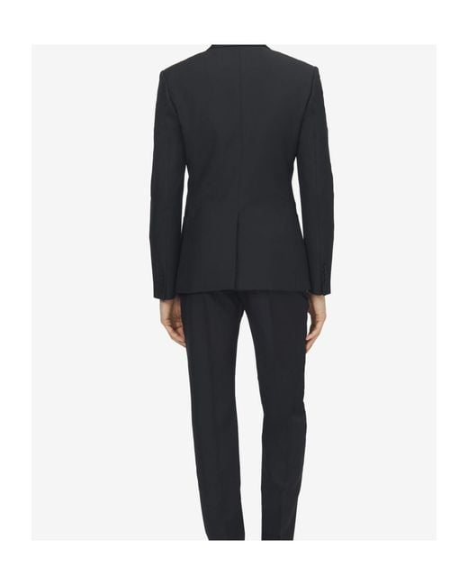 McQueen Blue Double-Breasted Shawl-Lapel Blazer for men
