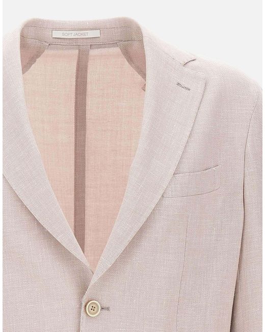Eleventy Pink Single-Breasted Slim Blazer for men