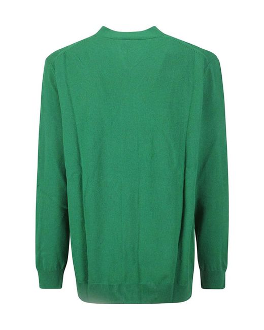 Comme des Garçons Green Comme Des Garçons Shirt V-Neck Knitted Cardigan for men