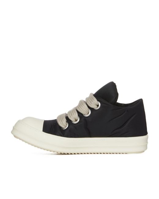Rick Owens Black Low Lace-Up Sneakers for men