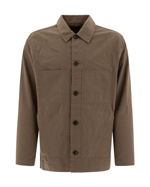 Vince Green Button-Front Patch-Pocket Jacket for men