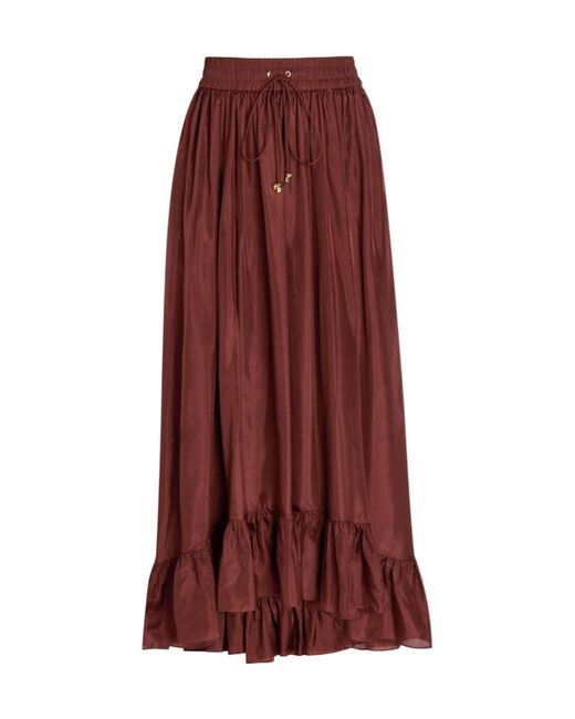 Zimmermann Red Midi Skirt