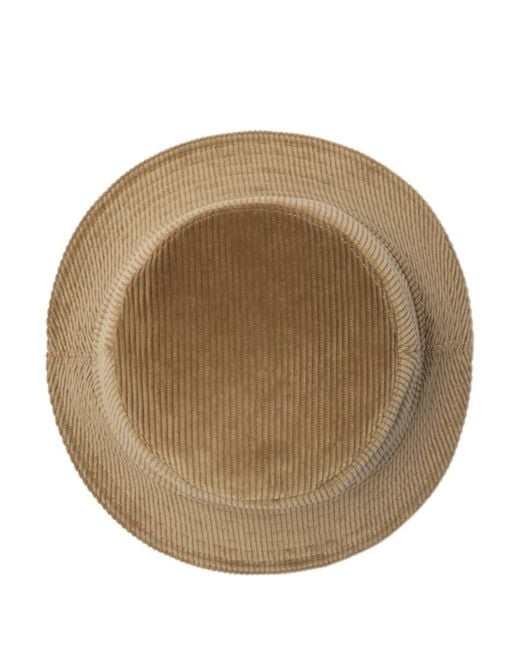 Burberry Brown Knight Stamp Corduroy Bucket Hat