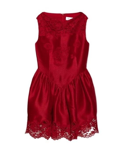 Self-Portrait Red Sleeveless Dress