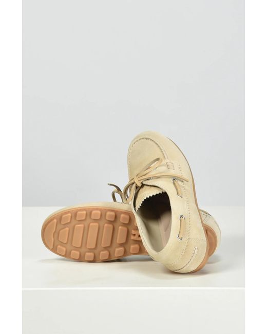 Hogan White Barca Boat Shoes