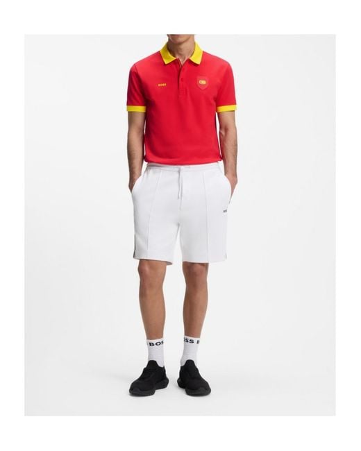 Boss Red Paddy Spain Flag Polo Shirt for men