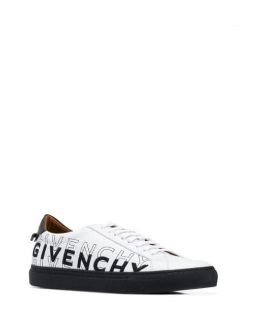 Givenchy White Embroidered Logo Sneakers for men