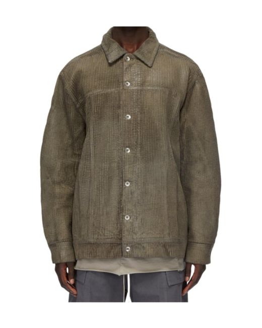 Rick Owens Brown Jumbo Worker Jacket for men