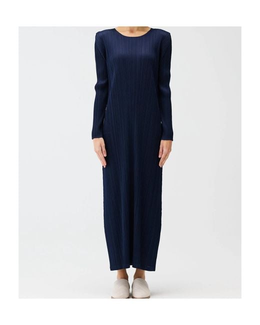 Pleats Please Issey Miyake Blue Pleats Please Issey Miyake Monthly Colors: January Dress