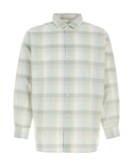 Nanamica White Wind Oversized Check Shirt for men
