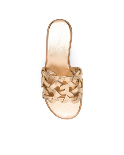 Gianvito Rossi Multicolor Amalfi Interwoven Round Toe Sandals