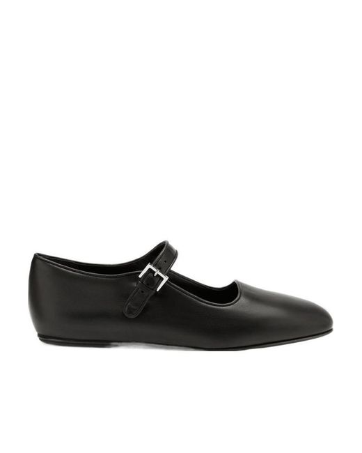 The Row Black Ava Mary Jane Flats