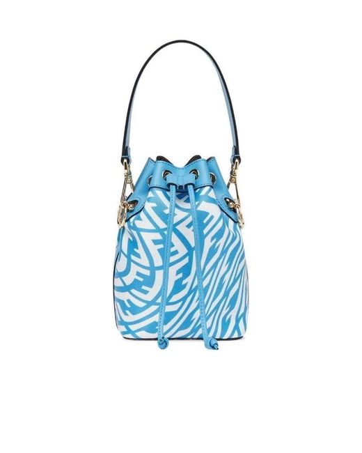 Fendi Blue Mini Mon Tresor Bucket Bag