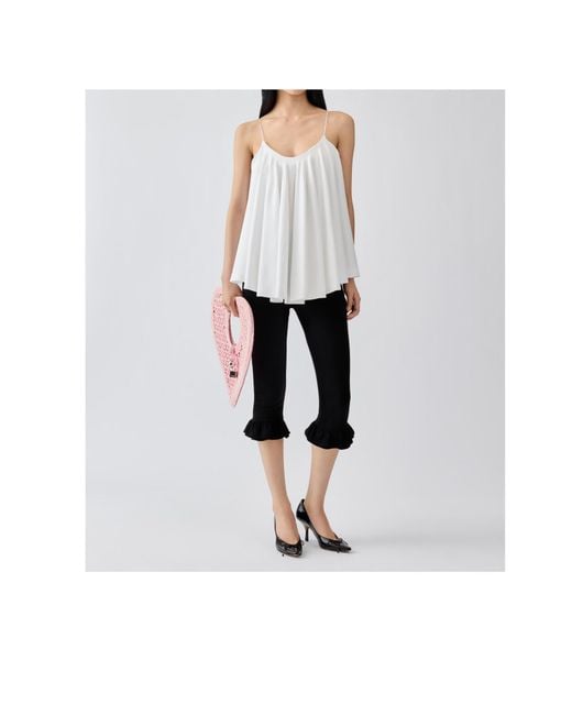 Jacquemus White The Voile Flared Tank Top
