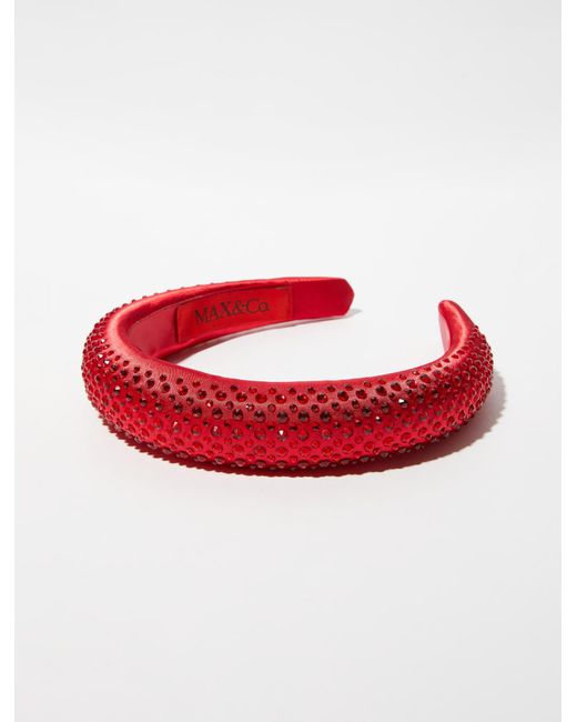 MAX&Co. Red Rhinestone Headband