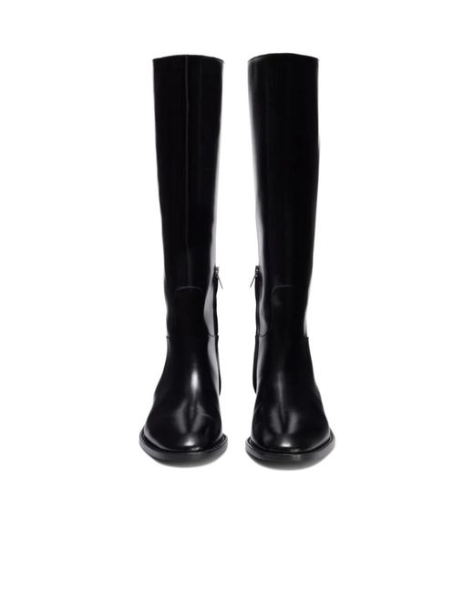 Jil Sander Black Lune Knee-High Boots