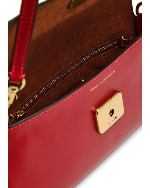 COACH Red Leather Shoulder Bag