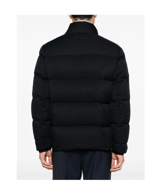Zegna Black Long-Sleeved Down Jacket for men