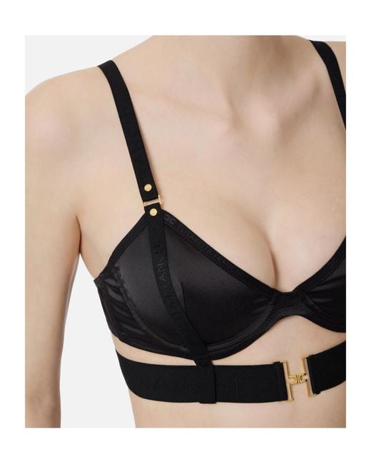 Elisabetta Franchi Black Adjustable-Straps Bra