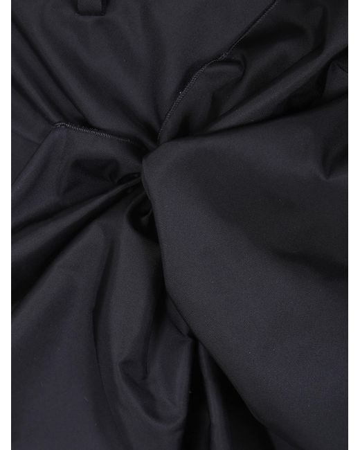 N°21 Blue Draped Bow Mini Skirt