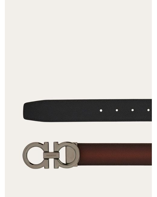 Ferragamo White Ferragamo Eyewear Reversible Gancini Belt for men