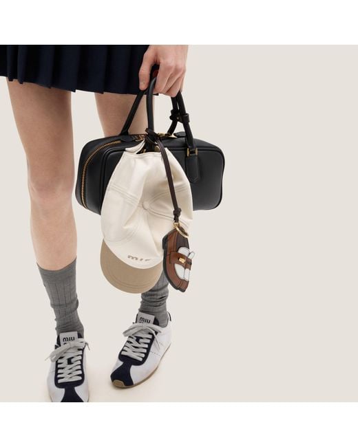 Miu Miu White Penny Loafer Mirror Tag Trick Keychain