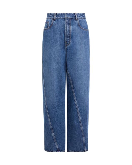 Alaïa Blue Twisted Seam Jeans