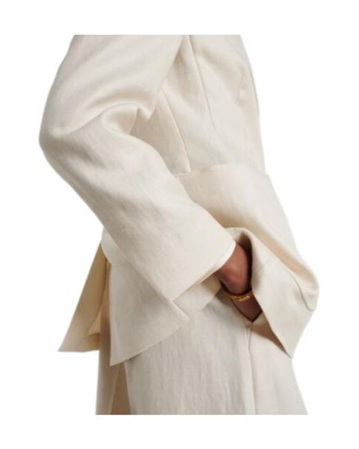 Max Mara White Linen Suit Jacket