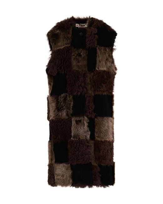 Marni Black Shearling Long Vest