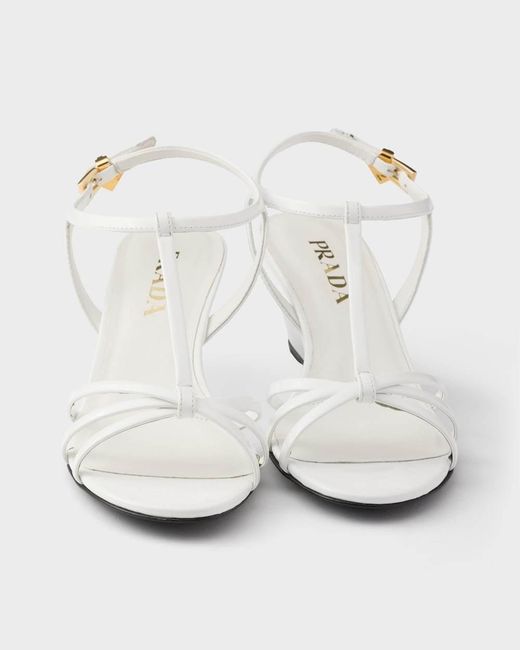 Prada White Buckle-Fastened Sandals